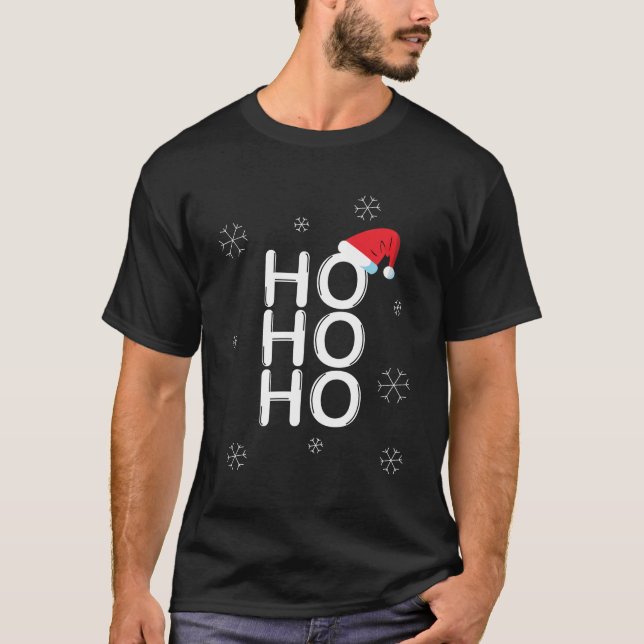 Xmas ho ho ho christmas greeting gift T-Shirt (Front)
