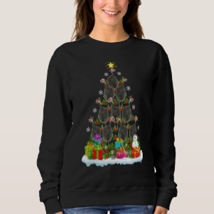 Xmas Holiday   Guinea Fowl Bird Christmas Tree Sweatshirt