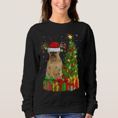 Xmas Holiday Light Santa Brussels Griffon Dog Chri Sweatshirt