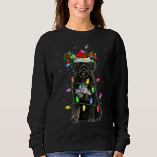 Xmas Holiday Lighting Santa Portuguese Water Dog C Sweatshirt
