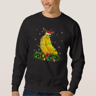 Xmas Holiday Reindeer Hat Santa Banana Christmas   Sweatshirt
