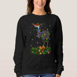 Xmas Holiday Reindeer Hat Santa Cassowary Bird Chr Sweatshirt