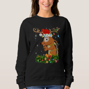 Xmas Holiday Reindeer Hat Santa Chipmunk Christmas Sweatshirt