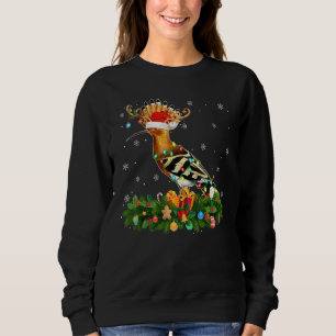 Xmas Holiday Reindeer Hat Santa Hoopoes Bird Chris Sweatshirt