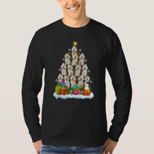 Xmas Holiday  Santa Bichon Frise Dog Christmas Tre T-Shirt