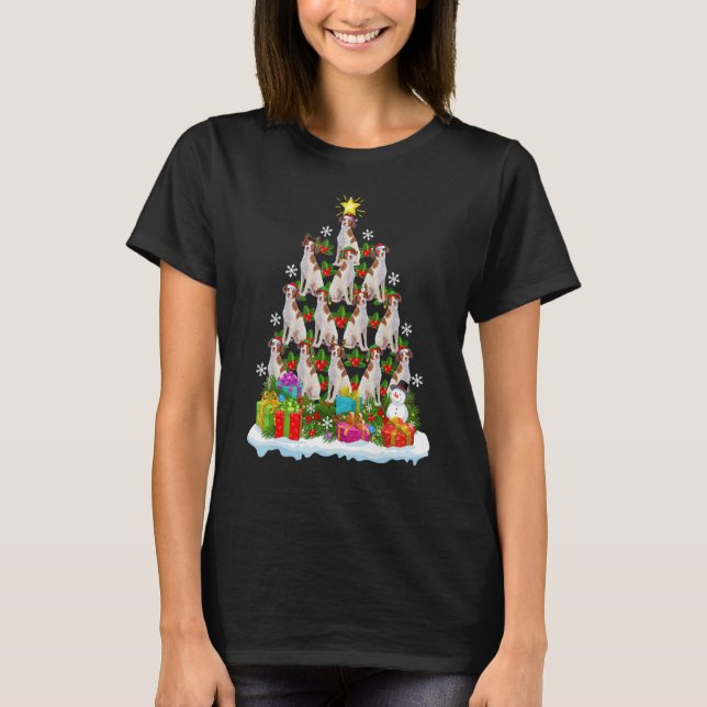 Xmas Holiday   Santa Brittany Spaniel Dog Christma T-Shirt (Front)