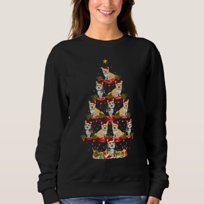 Xmas Holiday Santa Cardigan Welsh Corgi Dog Christ Sweatshirt