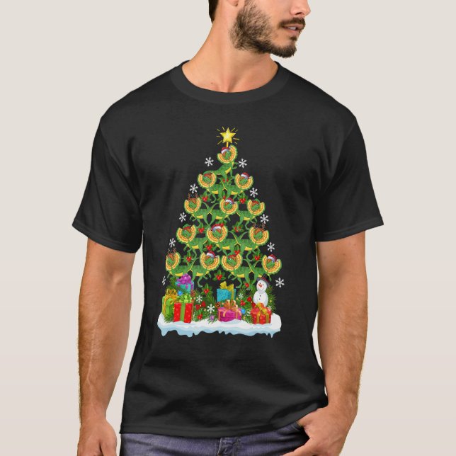 Xmas Holiday Santa Dilophosaurus Dinosaur Christma T-Shirt (Front)