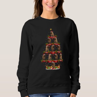 Xmas Holiday Santa Dogue De Bordeaux Dog Christmas Sweatshirt