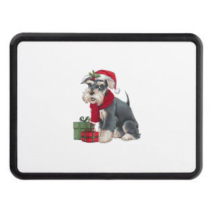 Xmas Holiday Santa Giant Schnauzer Dog Christmas Hitch Cover
