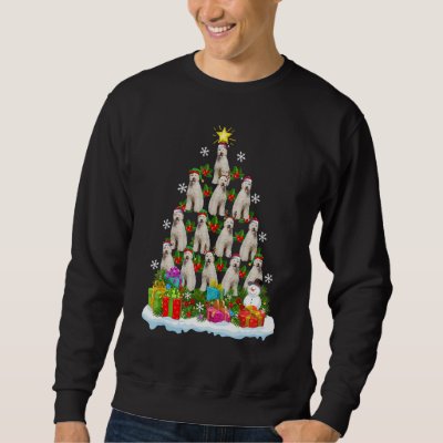 Xmas Holiday  Santa Labradoodle Dog Christmas Tree Sweatshirt