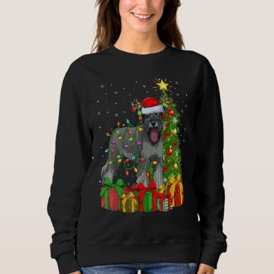 Xmas Holiday Santa Miniature Schnauzer Dog Christm Sweatshirt