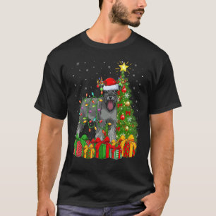 Xmas Holiday Santa Miniature Schnauzer Dog Christm T-Shirt