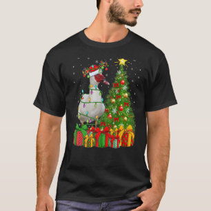 Xmas Holiday Santa Muscovy Duck Bird Christmas Tre T-Shirt