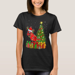 Xmas Holiday Santa Northern Cardinal Bird Christma T-Shirt