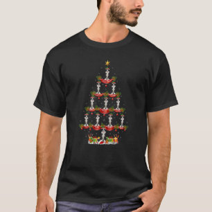 Xmas Holiday  Santa Rough Collie Dog Christmas Tre T-Shirt