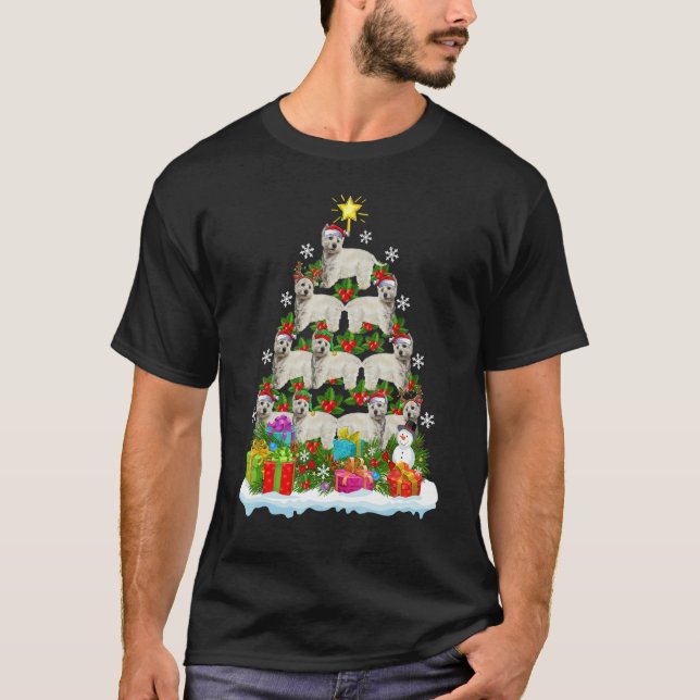 Xmas Holiday  Santa Westie Dog Christmas Tree T-Shirt (Front)