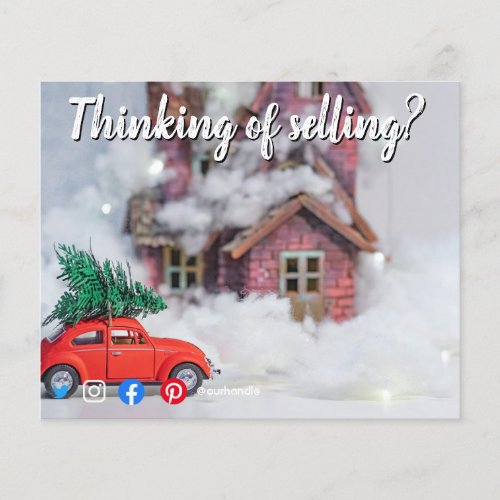 xmas house selling mailer real estate marketing flyer