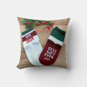 Xmas in July Fun Pillow: Double the Summer Cheer Throw Pillow