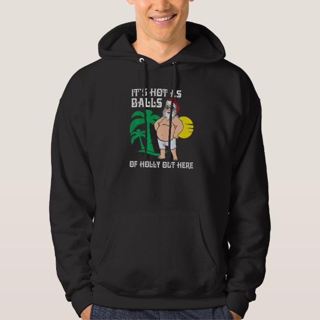 Xmas In July Hot Santa Summer Christmas Cute  Grap Hoodie (Front)
