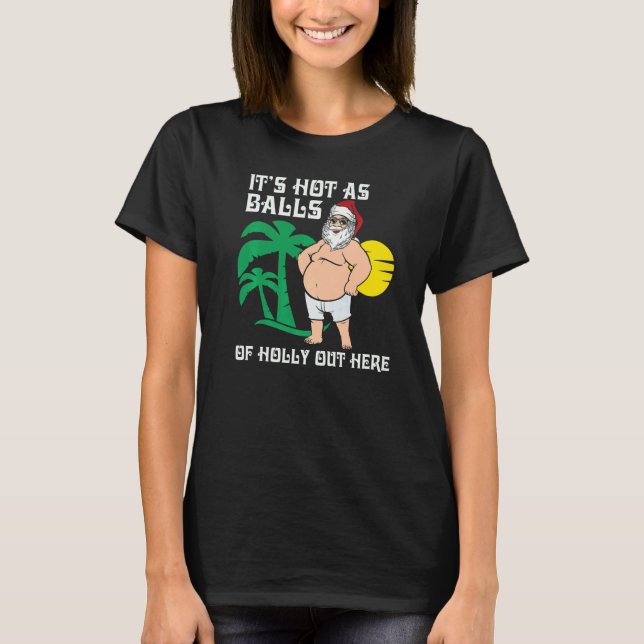 Xmas In July Hot Santa Summer Christmas Cute  Grap T-Shirt (Front)