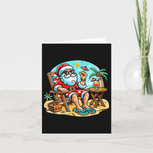 Xmas In July Santa Summer Christmas In June Beach Card