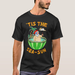 Xmas In July Tropical Beach Vacation Party Christm T-Shirt
