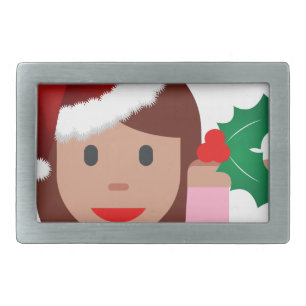 xmas information girl emoji belt buckle