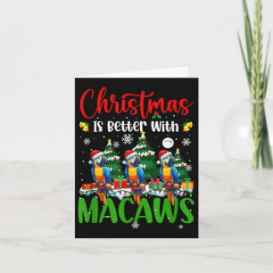 Xmas Is Better Funny Joke Macaws Lover Christmas T Card