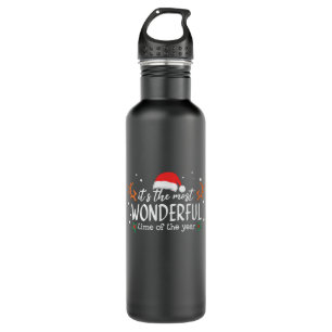 Xmas It Is The Most Wonderful Time Stainless Steel Water Bottle