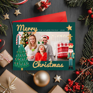 Xmas Joy Christmas Family Photo  Holiday Card
