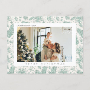 Xmas Joy Christmas Family Photo Holiday Postcard