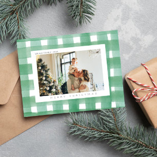 Xmas Joy Christmas Family Photo  Holiday Postcard