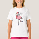 Xmas Kids, Christmas Holiday Cute Flamingo Toddler T-Shirt
