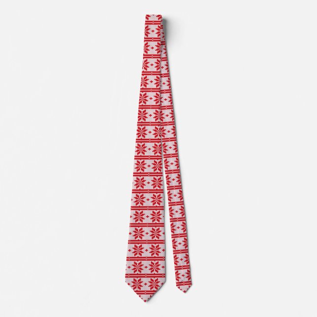 Xmas knitting seamless pattern 1 + your ideas neck tie (Front)