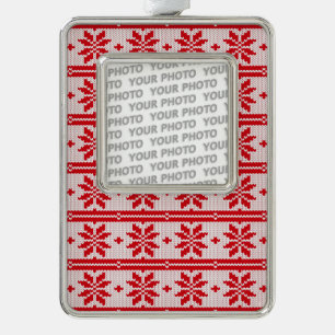 Xmas knitting seamless pattern 1 + your ideas ornament