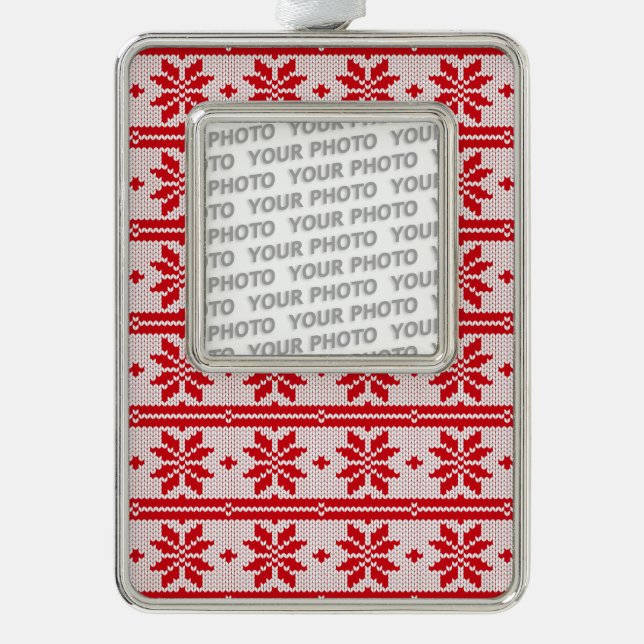 Xmas knitting seamless pattern 1 + your ideas ornament (Front)
