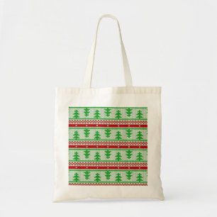 Xmas knitting seamless pattern 2 + your ideas tote bag