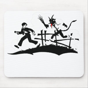 xmas krampus mouse pad