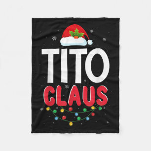 Xmas Light Tito Santa Claus Christmas Matching Cos Fleece Blanket