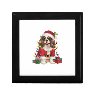 Xmas Lighting Cavalier King Charles Spaniel Dog Ch Gift Box