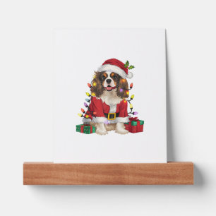 Xmas Lighting Cavalier King Charles Spaniel Dog Ch Picture Ledge