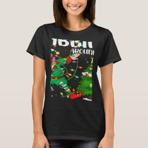 Xmas Lighting Elf Dabbing Around The Christmas Tre T-Shirt