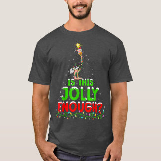 Xmas Lighting Is This Jolly Enough Ostrich Christm T-Shirt
