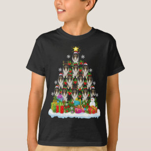 Xmas Lighting Matching Santa Rough Collie Christma T-Shirt