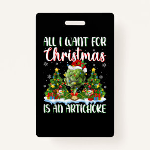 Xmas Lighting Santa All I Want For Christmas Is A Badge