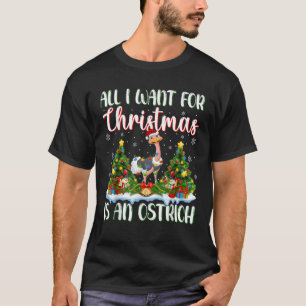 Xmas Lighting Santa All I Want For Christmas Is A T-Shirt