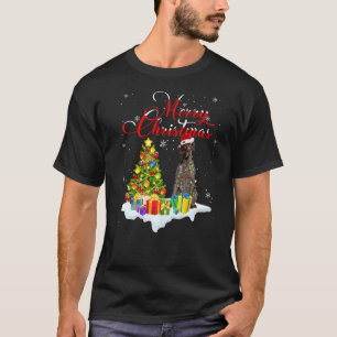Xmas Lighting Santa German Shorthaired Pointer Dog T-Shirt