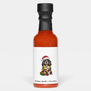 Xmas Lighting Santa Hat Alaskan Malamute Dog Chris Hot Sauces