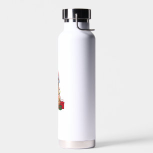 Xmas Lighting Santa Hat Anatolian Shepherd Dog Chr Water Bottle